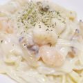 えり｡˚✩'s cooksnap of when they made 牛乳で簡単！シーフードクリームパスタ♡.