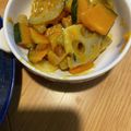 ほちる。's cooksnap of when they made お酢入りでさっぱり☆蓮根と南瓜の甘辛.