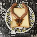 puniＫ's cooksnap of when they made クリスマスに☆簡単トナカイトースト.