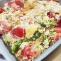ちーゆづアーちゃん☆'s cooksnap of when they made トマトとスナップえんどうのチーズ卵炒め.