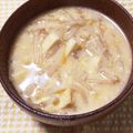 わたさな2016's cooksnap of when they made 落ち着く～もやし油揚げ卵のお味噌汁★.