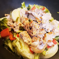麻's cooksnap of when they made 丸ごとキャベツと豚バラの蒸し焼き.