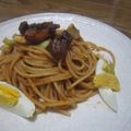 ぼんた２'s cooksnap of when they made 厚切りベーコンとゆで卵のトマトパスタ.