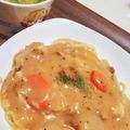 はらすいた's cooksnap of when they made シチューリメイク！トマトクリーム風パスタ.