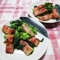 papepo☆'s cooksnap of when they made 厚切りベーコン菜の花のオリーブオイル炒め.