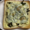 お塩と砂糖's cooksnap of when they made バナナ海苔チーズトースト☆彡.