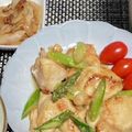Halcandy51's cooksnap of when they made 節約！簡単！ムネ肉とアスパラの塩麹炒め.