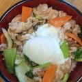 らばさん's cooksnap of when they made 我が家の丼★こってり豚みそバター丼.