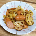 こはる・▽・'s cooksnap of when they made れんこんとウインナーのカレーマヨ炒め.