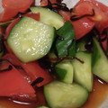 ヨシヨッシー's cooksnap of when they made トマトと胡瓜の塩昆布和え.