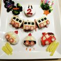 ミャーちゃん先生's cooksnap of when they made 【誕生日・幼児食プレート】電車＆働く車♪.