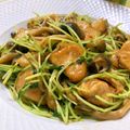 クックＦ8ＪＷ40☆'s cooksnap of when they made 鶏肉と豆苗としめじのバター醤油照り焼き.