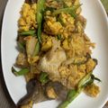 だいようあやママ's cooksnap of when they made 俺流！葉にんにくと豚肉の玉子炒め.
