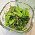 犬Gyami's cooksnap of when they made 春菊のごま和え.