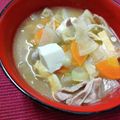 SUNMOONMOM's cooksnap of when they made おいしい豚汁♪豆腐入り♡.