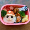 ちゅーりっぷ♪♪'s cooksnap of when they made クリスマスキャラ弁＊サンタさんおにぎり.