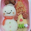 かずさなママ's cooksnap of when they made 雪だるま弁当.