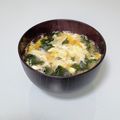 キンプリ's cooksnap of when they made ふんわり卵とワカメのかき玉味噌汁.