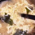 かも親子's cooksnap of when they made ふんわり卵とワカメのかき玉味噌汁.