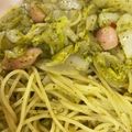 しーさつまま's cooksnap of when they made れんこんのジェノベーゼパスタ.