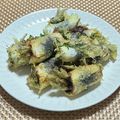 ふんにゃん's cooksnap of when they made いわしの梅しそ天ぷら.