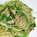 実１１３'s cooksnap of when they made 水菜&ハムの胡麻マヨパスタ.