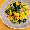 chii198's cooksnap of when they made ベーコンとほうれん草と卵の炒め物.
