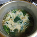 マキマキ913's cooksnap of when they made えのき 小松菜 かきたま味噌汁^^.