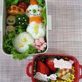 marivo17's cooksnap of when they made キャラ弁＊簡単♪クリスマススノーマン弁当.