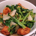 ひっこ's cooksnap of when they made ほっこり。大根葉とさつま揚げの炒め煮.
