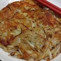 哲美☆'s cooksnap of when they made 簡単絶品♪エノキもやしチーズチヂミ☆.