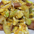 toshio39's cooksnap of when they made 長ネギとウインナーの卵炒め.