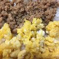 ココアLoveママ's cooksnap of when they made お弁当に♪５分で出来る焼肉そぼろ丼.