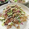 イベ長's cooksnap of when they made ひき肉の焼きそば♪熱々で！.