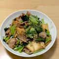 マダムスカーレット's cooksnap of when they made 豚肉と厚揚げ小松菜のピリ辛味噌炒め.