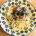 salymama's cooksnap of when they made ちょっぴり贅沢♪しらすと明太子のパスタ.