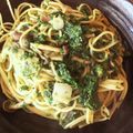 珍獣使い's cooksnap of when they made クセになる♪春菊のジェノベーゼ風パスタ.