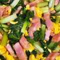 野菜食べたいママ's cooksnap of when they made ターサイとウインナーの中華風卵炒め.