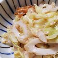 こみく's cooksnap of when they made 簡単副菜☆キャベツとちくわのマヨ醤油和え.