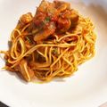 Froggycook's cooksnap of when they made 鶏ももと玉ねぎのトマトパスタ.