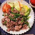 たぁープ〜's cooksnap of when they made 牛小間＆ニラ 焼き肉のたれ炒め☺.