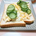 ぱふ's cooksnap of when they made 胡瓜と卵のオープンサンド.