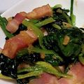 ヨシヨッシー's cooksnap of when they made ほうれん草とベーコンのガリバタソテー.