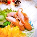 Satoco❋'s cooksnap of when they made くる〜っとむける飾り切りバナナウインナー.