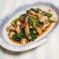 バカリャウ's cooksnap of when they made ホウレンソウと舞茸の中華スープ炒め.
