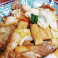 まかかーちゃん's cooksnap of when they made エリンギと豚肉キャベツのコク炒め.