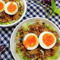 みっちゃん❇️68's cooksnap of when they made 長ネギとサバ缶漬け半熟煮卵丼♪.