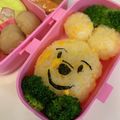 suzukey's cooksnap of when they made プーさん　ピグレット　キャラ弁　遠足.