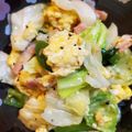kyuko☆'s cooksnap of when they made キャベツとベーコンの卵炒め.