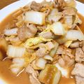 vabochan's cooksnap of when they made 豚こま☆簡単メイン 白菜とネギの味噌炒め.